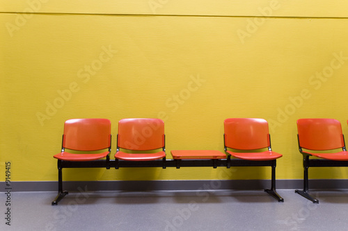 Orange on yellow