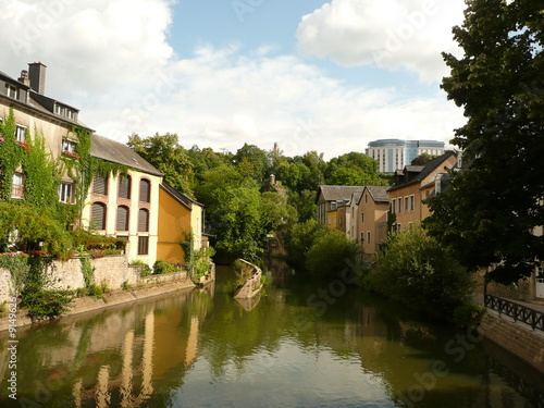 Luxembourg - Lower town of Grund - Alzette river