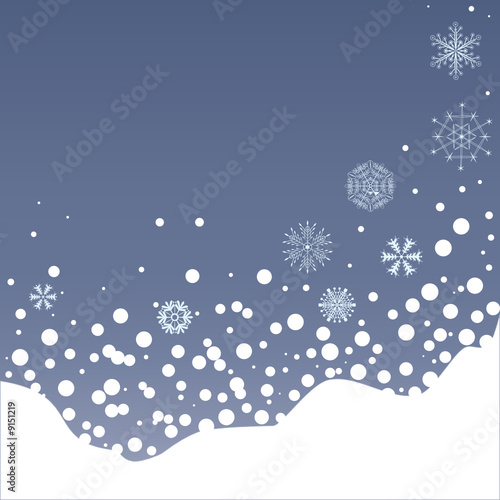 illustration of snowfall on Christmas eve