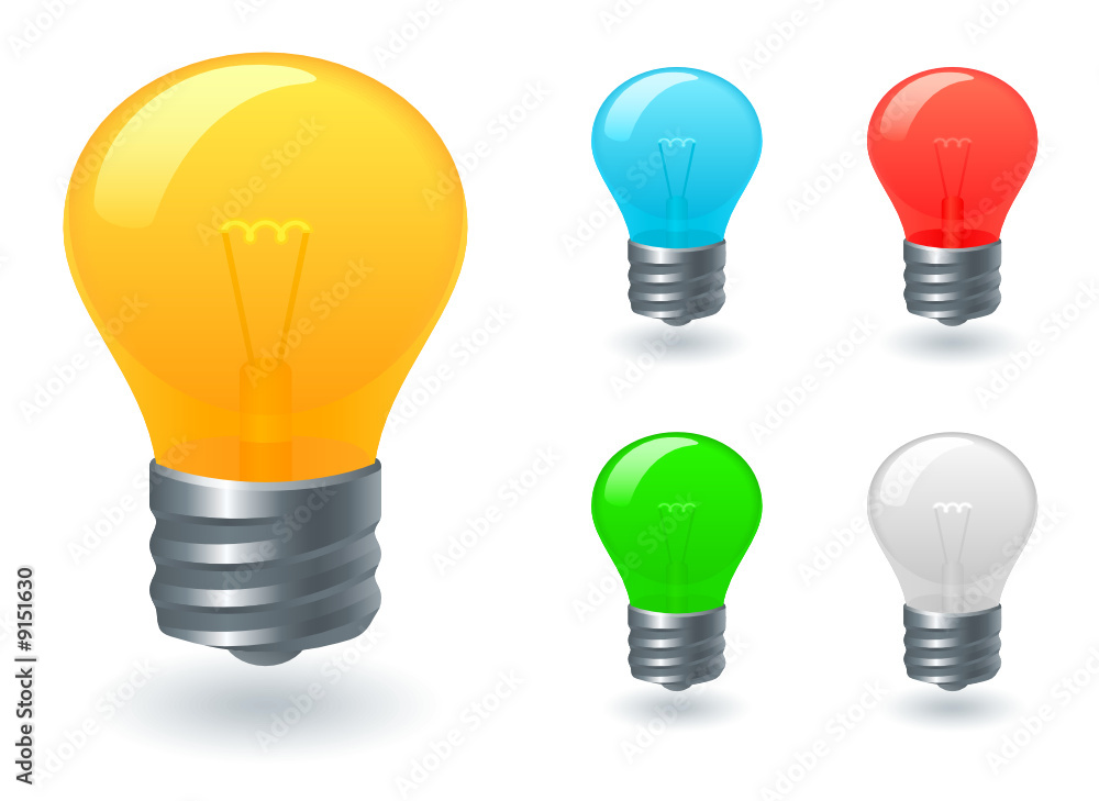 Light bulb icons Light bulb icons