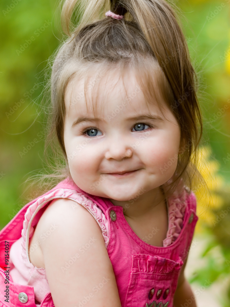 Absolutely positive smile of charming girl Absolutely positive smile of charming girl