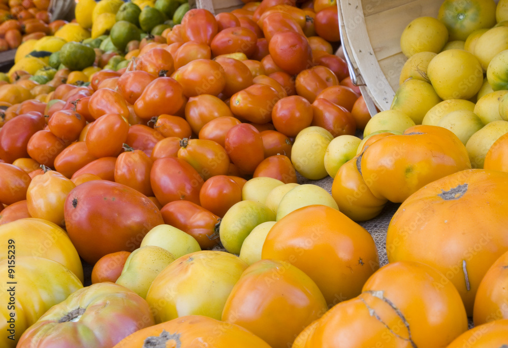 These are Farmer's Market Organic Heirloom Tomatoes These are Farmer's Market Organic Heirloom Tomatoes