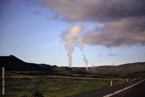 Geothermal plant Krafla Iceland. photo