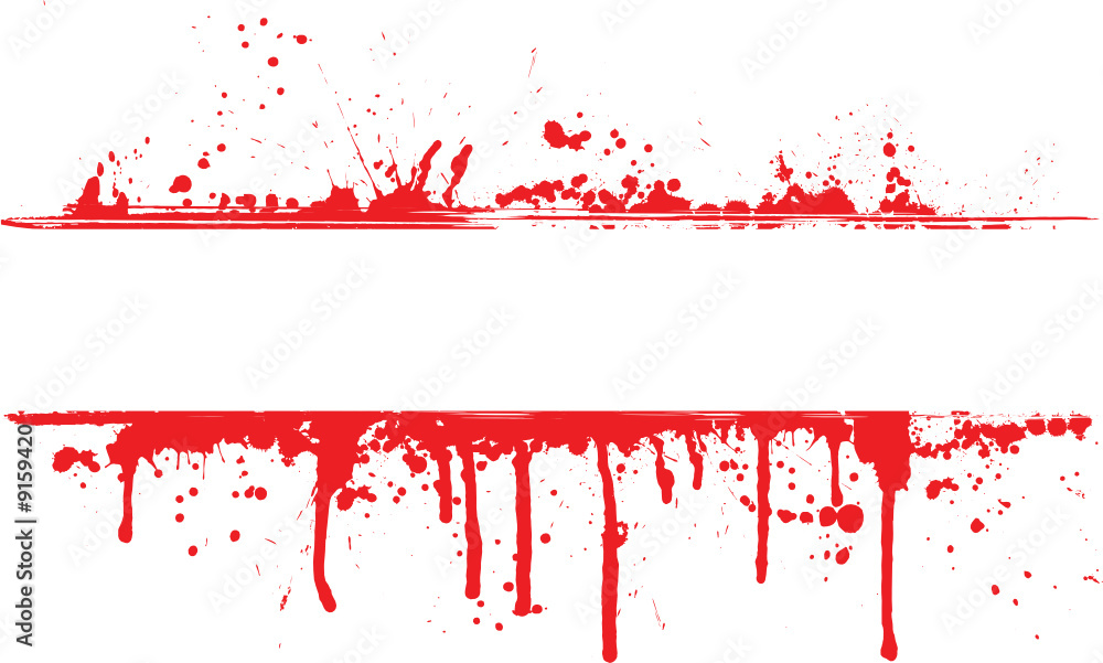 Blood splatter border Stock Vector | Adobe Stock