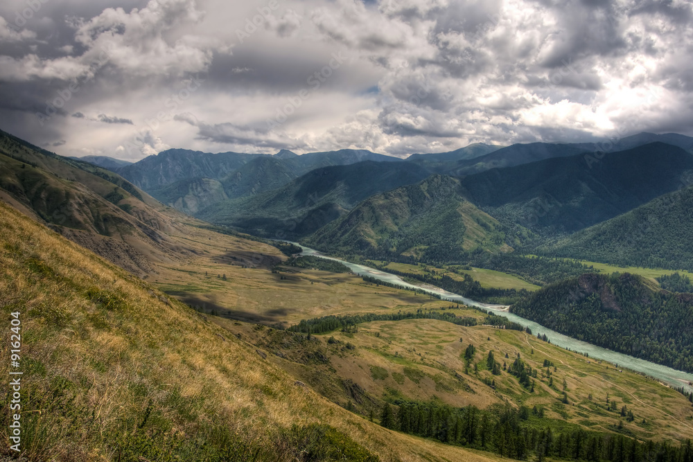 Fototapeta premium Katun river in the Altai mountains