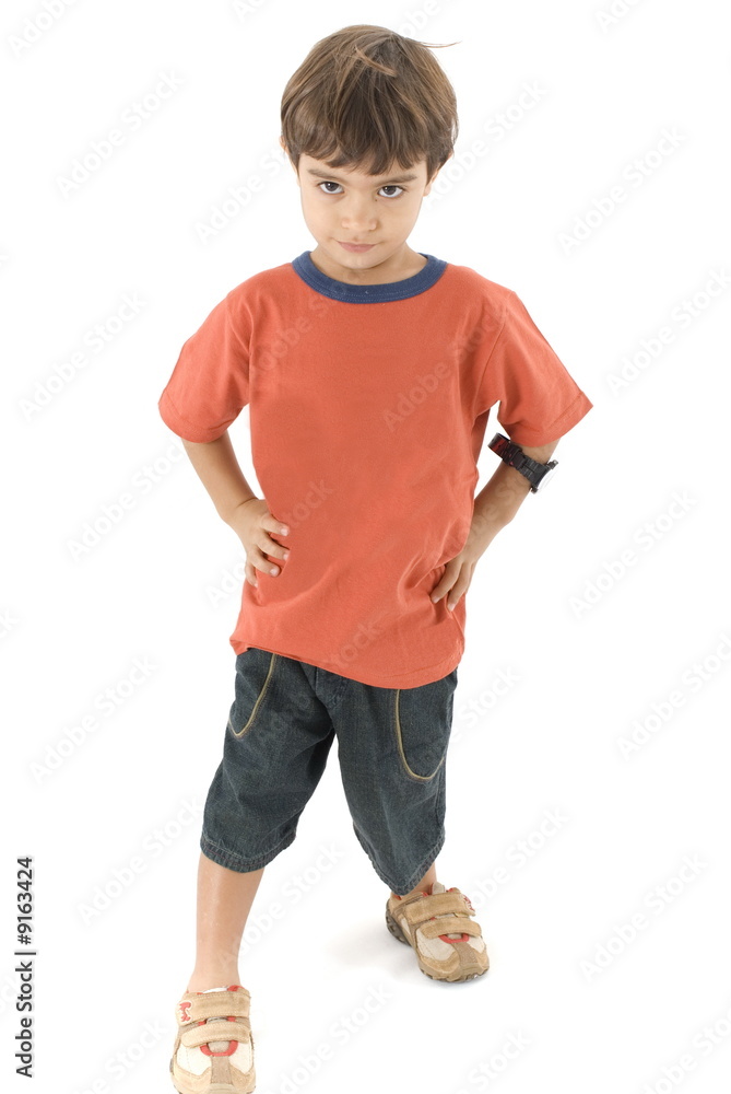 Young Kid Model on white background . Young Kid Model on white background .