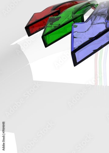 Colored Glass Arrow Background