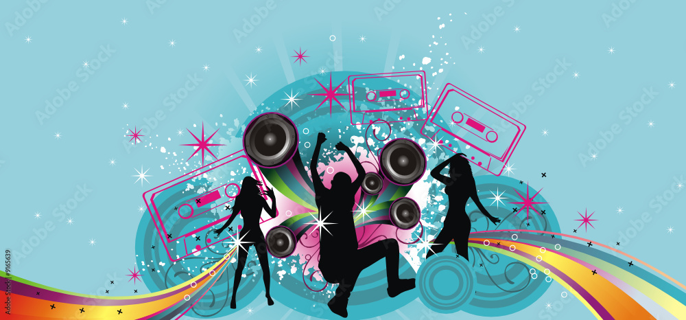Fototapeta premium Vector Young People Fun