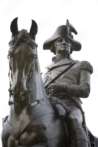 An equastrian statue of General George Washington