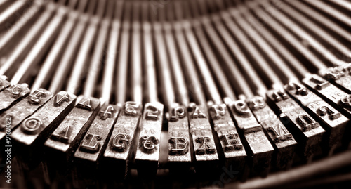 Close up of old typewriter