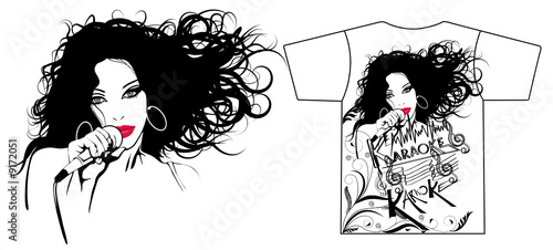 illustration of a singer