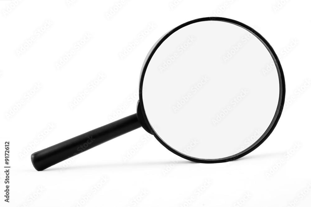 Magnifying lens isolated on white background Magnifying lens isolated on white background