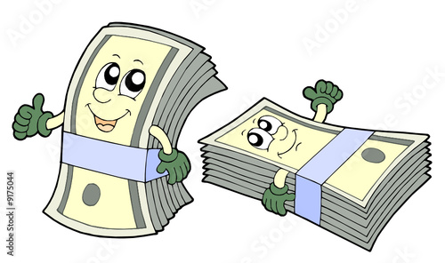 Pair of cute banknotes