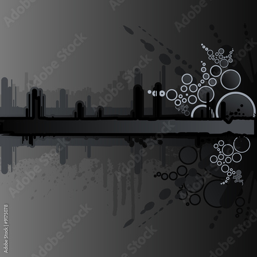 Dark splatter retro urban banner