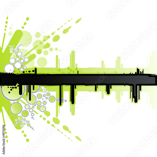White and green retro banner