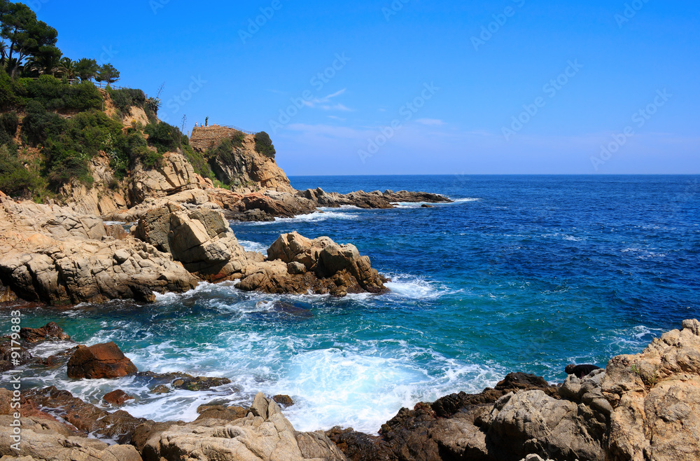 Costa Brava landscape near Lloret de Mar (Catalonia, Spain)