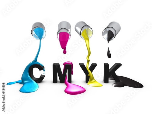 3d, image, Conceptual, Color code-Cmyk