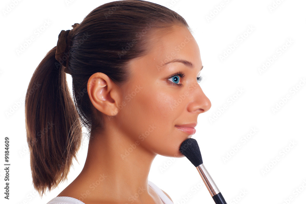 Beatifull woman with brush Beatifull woman with brush