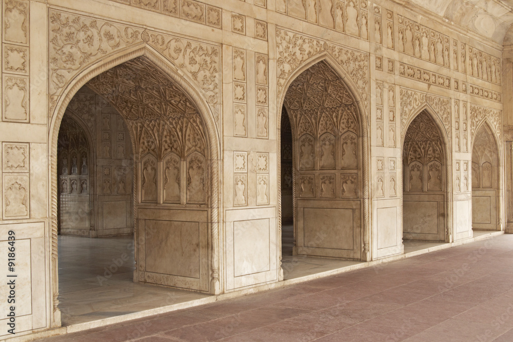 White Marble Palace in the Red Fort at Agra