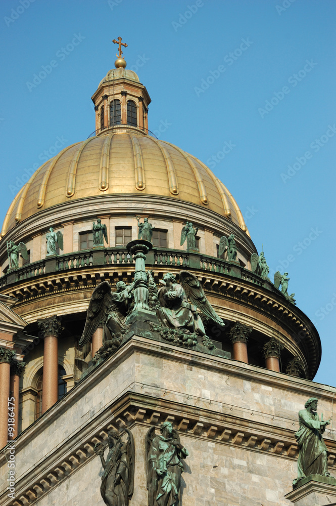 Dome of Saint Isaac's Cathedral in St.Petersburg