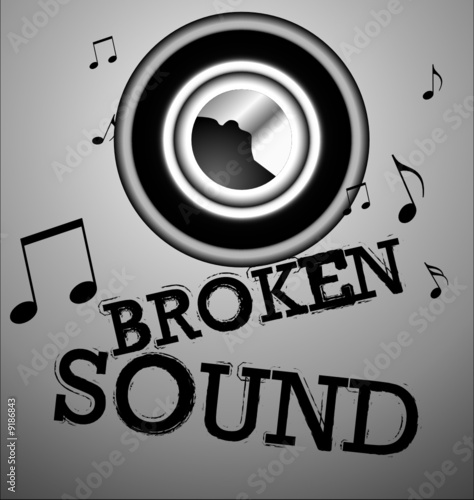 An awesome "broken sound" design vector