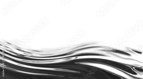 metal wave on a solid white background