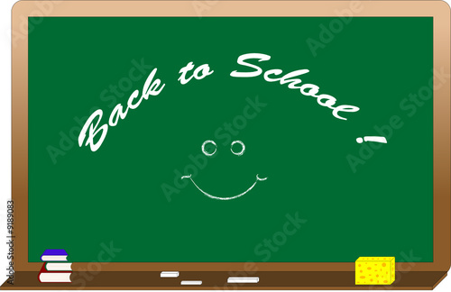 green blackboard with text