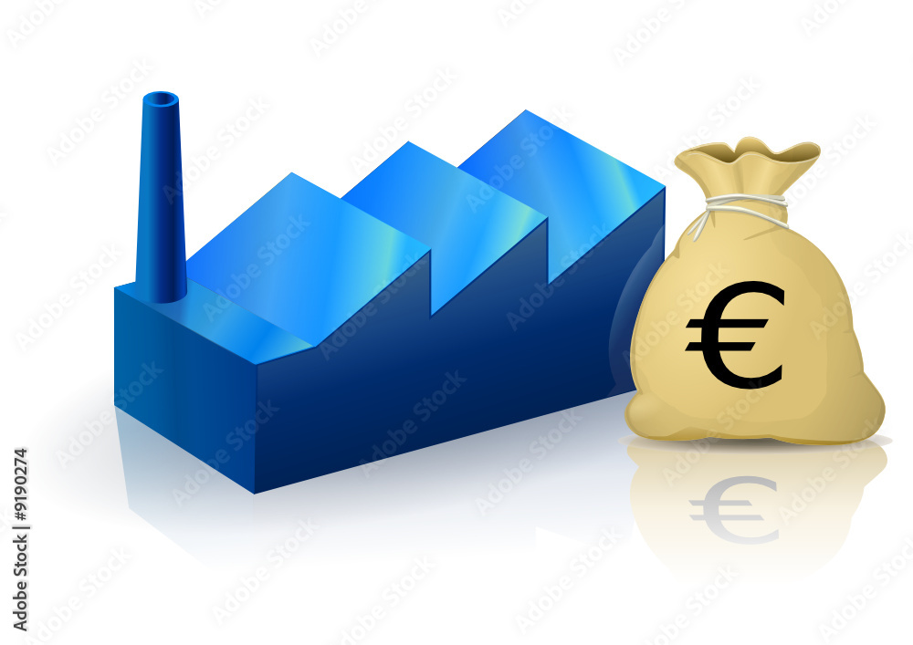 Usine et son budget en Euro (reflet)