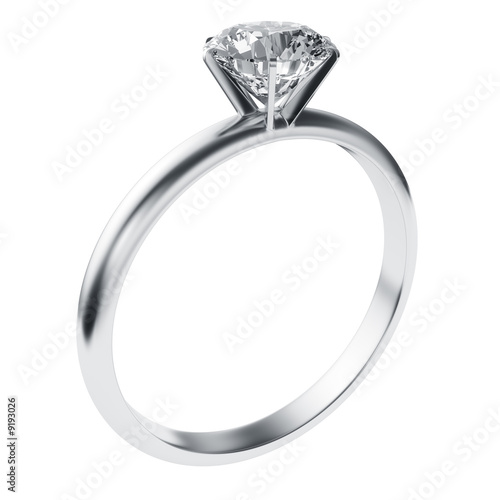 3d rendering of a diamond ring