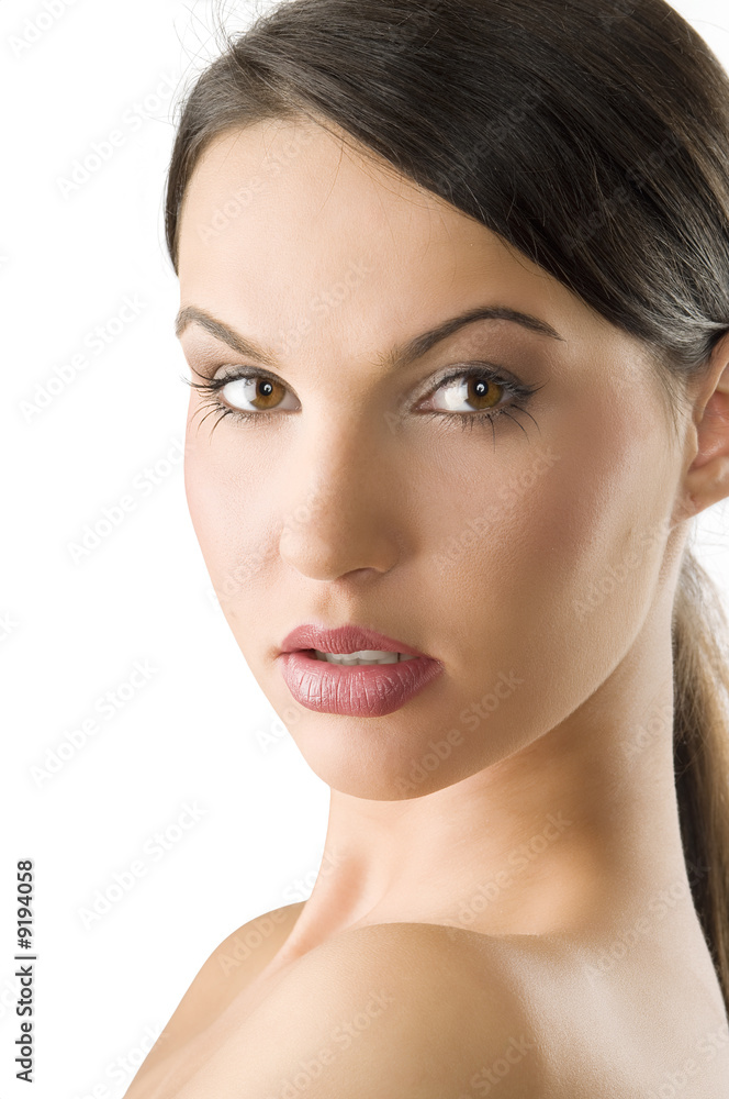 nice beauty portrait of a young and very nice brunette with nice beauty portrait of a young and very nice brunette with