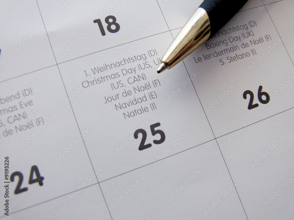 boligrafo en calendario boligrafo en calendario