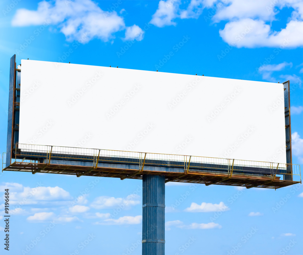 Obraz premium blank banner for your ad and the sun