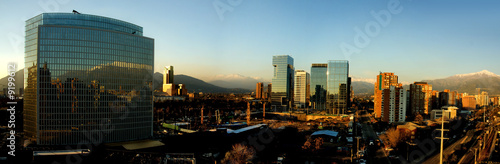 Panoramic image of the city of Santiago, Chile
