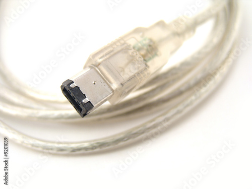 firewire cable isolated over white background