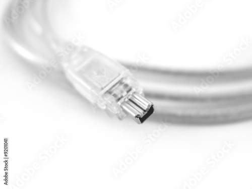 firewire cable isolated over white background