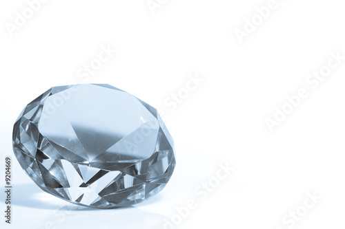 Blue diamond with copyspace
