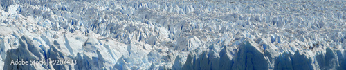 Panorama of the Perito Moreno Glacier in Patagonia, Argentina.