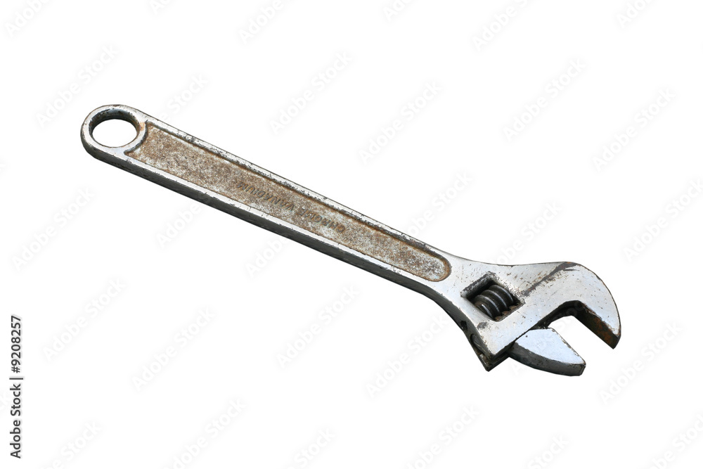 clef à molette usagée Stock Photo