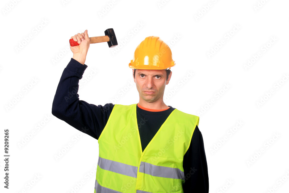 beautiful architect over white background beautiful architect over white background