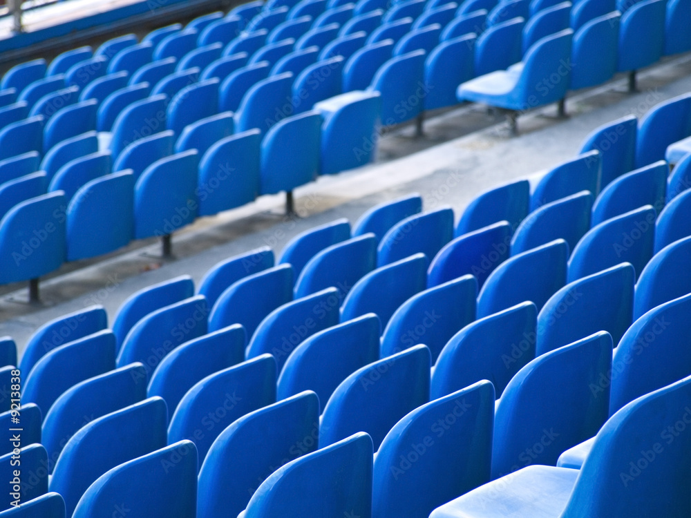 Fototapeta premium Empty chair before a soccer match
