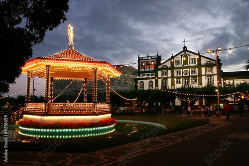 Band stand and church