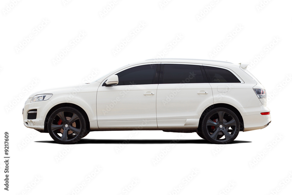 Tuned luxury SUV isolated on white
