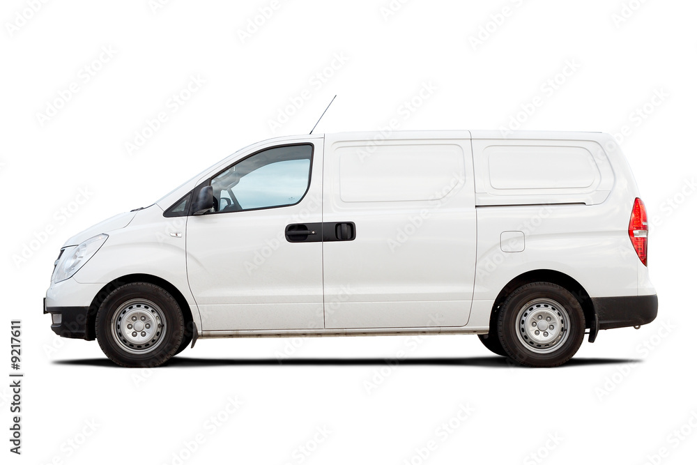 Light commercial vehicle isolated on white