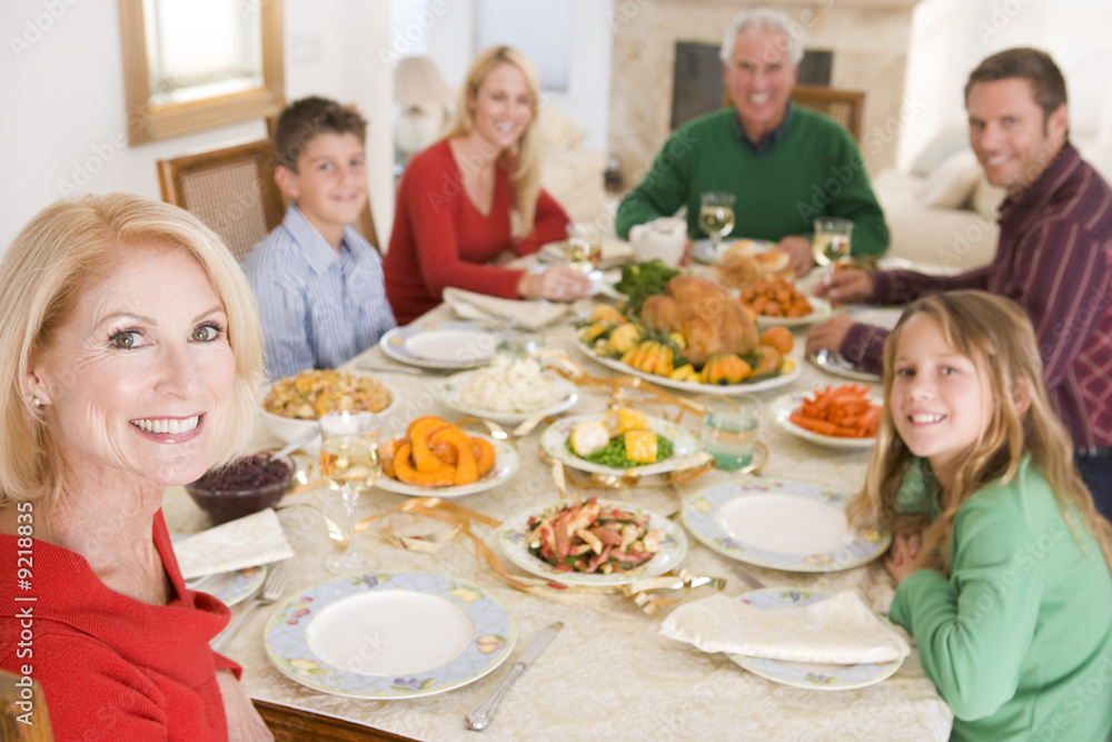 Family All Together At Christmas Dinner Family All Together At Christmas Dinner