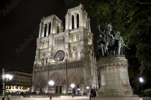 Notre Dame in Paris taken at night