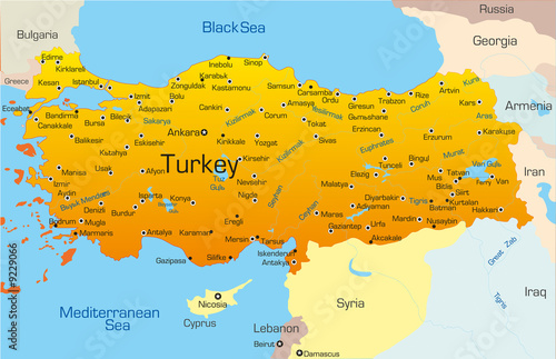 Map of Turkey country