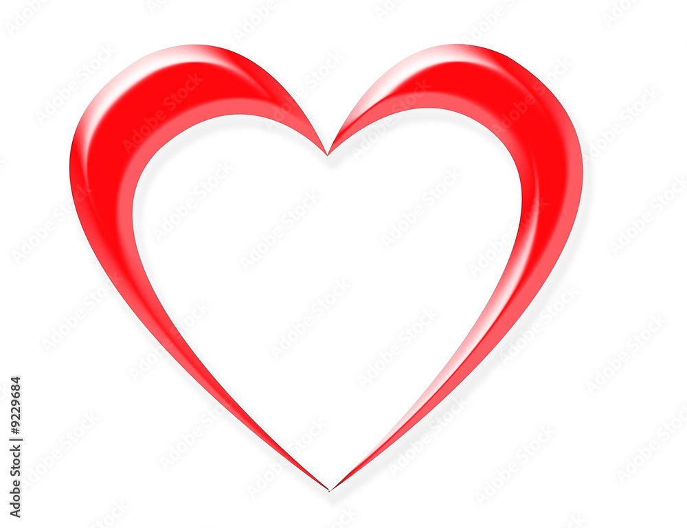 Icon - red heart isolated on a white background