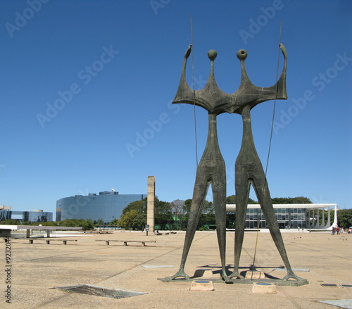 Hommage aux pionniers, Brasilia. Brésil.