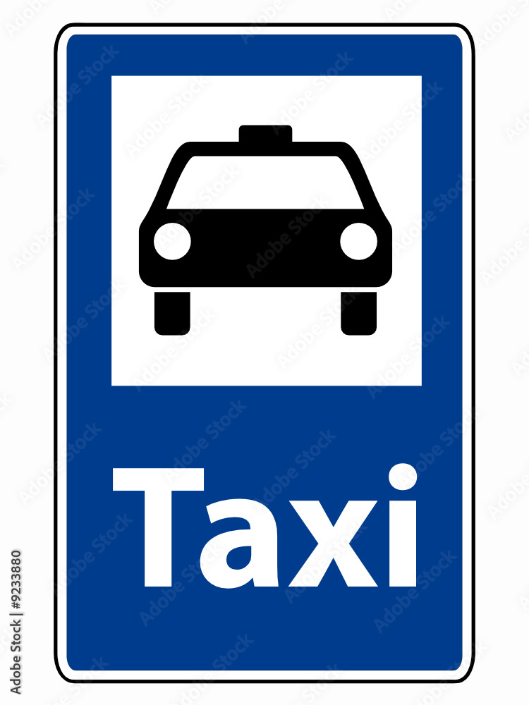 Taxi-Schild Stock-Vektorgrafik