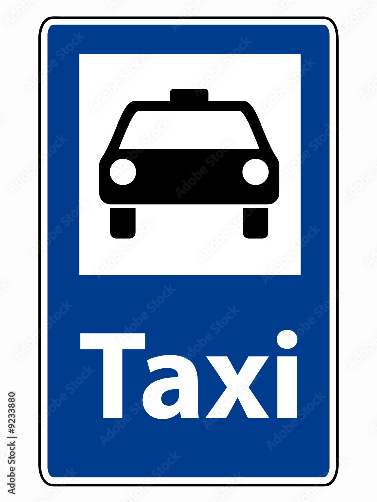 Vecteur Stock Taxi-Schild